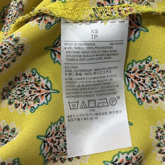 Banana Republic Yellow and Purple Sleeveless Blouse - Picture 7 of 7